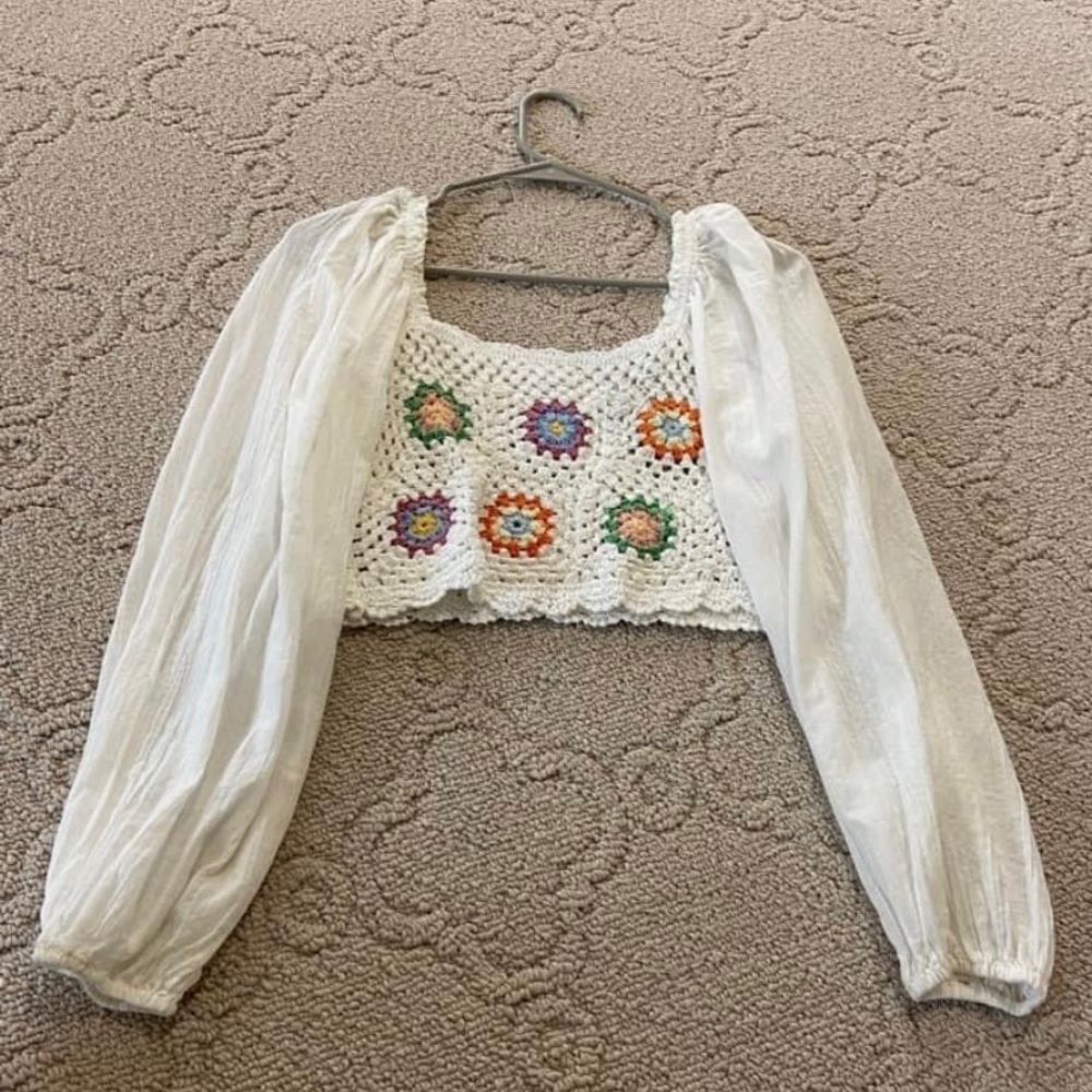 Aerie White Crop Top